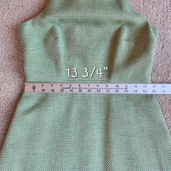 NWOT Banana Republic Green Tweed Fit Flare Dress - Picture 4 of 12